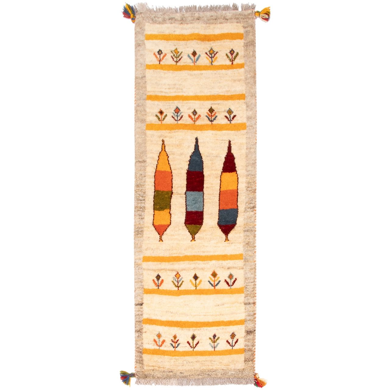 Main image of 波斯加贝手工羊毛长条地毯 法尔斯米色