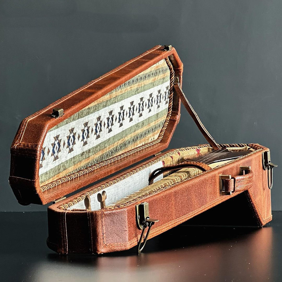 波斯塞塔尔硬壳盒 豪华手工 云杉木与皮革