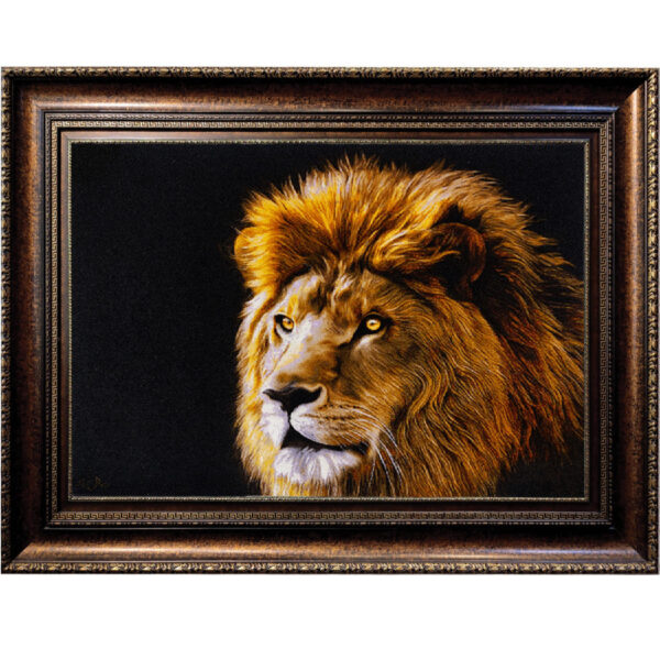 手工结波斯挂毯 – 塔布里兹，黑狮图案