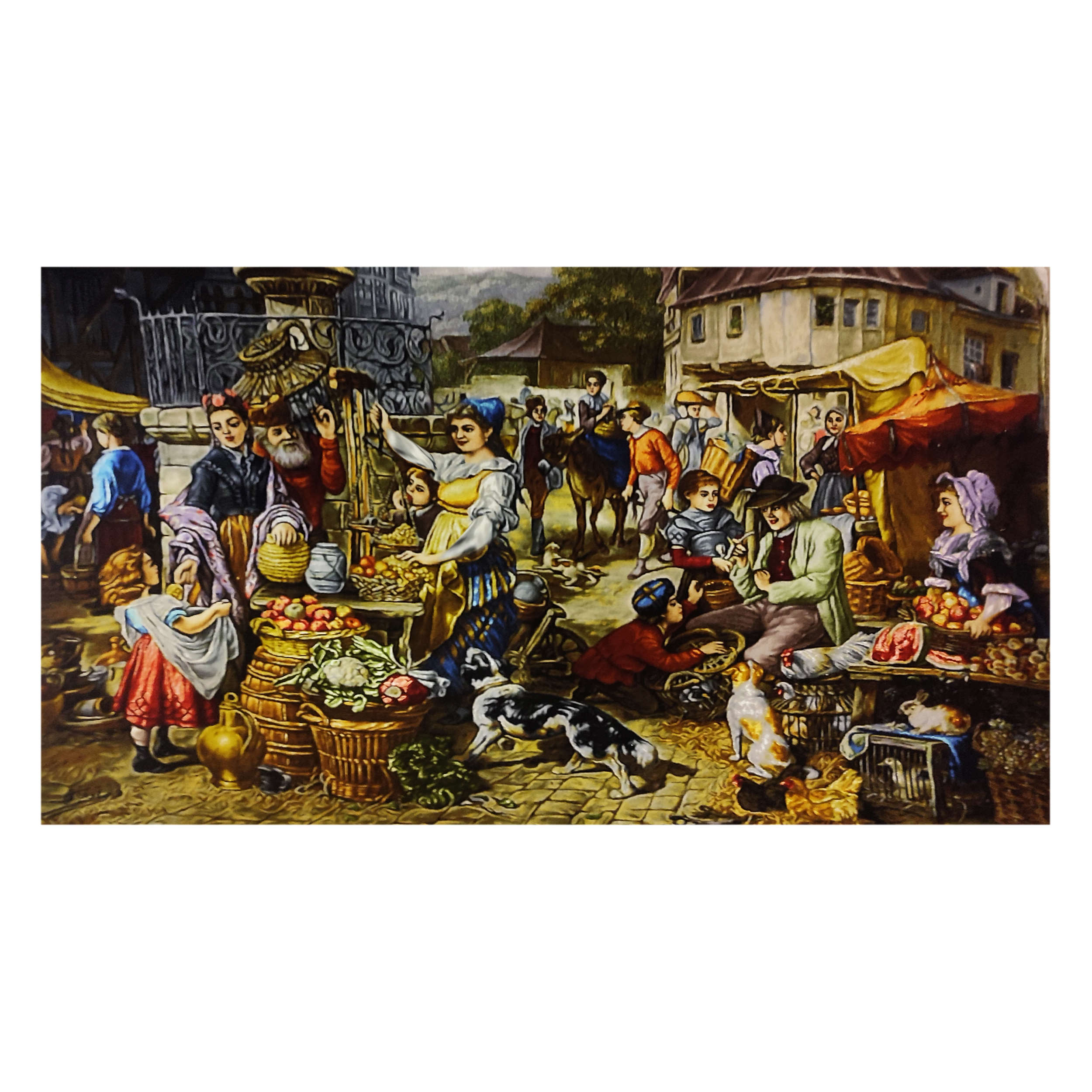 手工结波斯挂毯 – 塔布里兹，水果市场图案