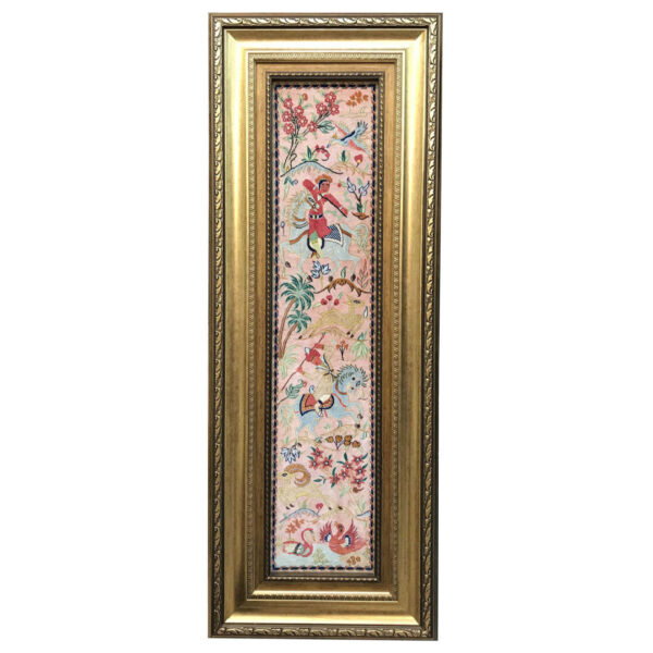 手工结波斯挂毯 – 库姆，狩猎场景图案