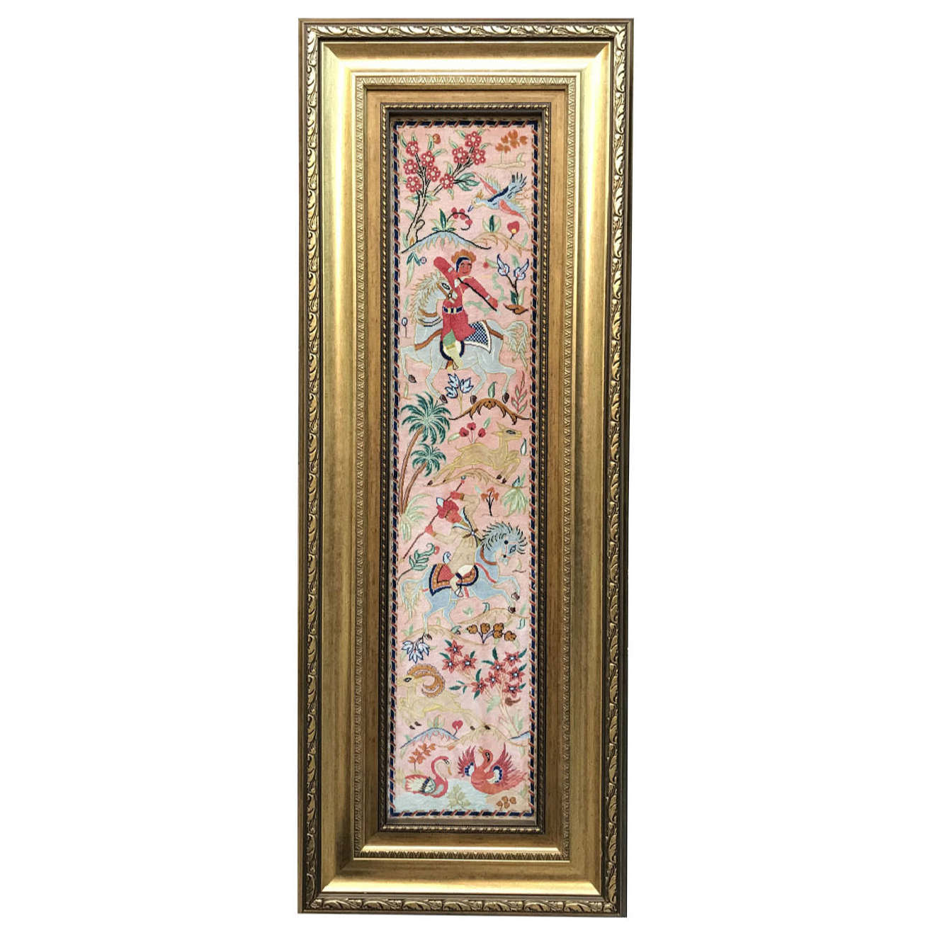 Main image of 手工结波斯挂毯 – 库姆，狩猎场景图案