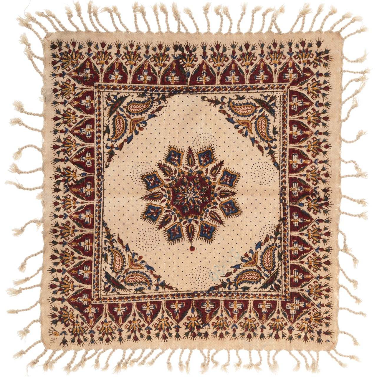 Main image of 波斯桌布：伊斯法罕传统卡拉姆卡里木刻印花 —— Doris 款