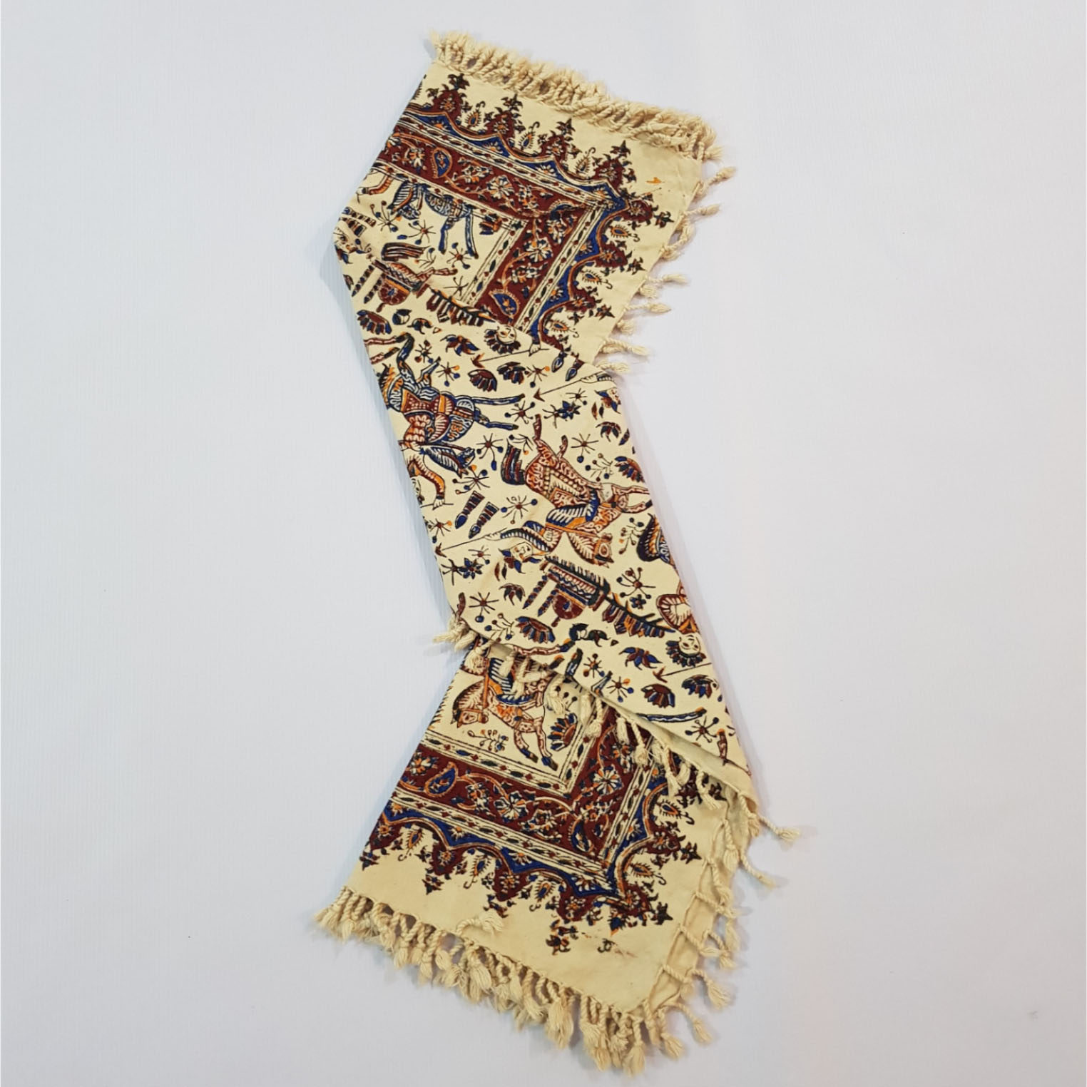 波斯桌布:伊斯法罕传统卡拉姆卡里木刻印花 —— Horse 款