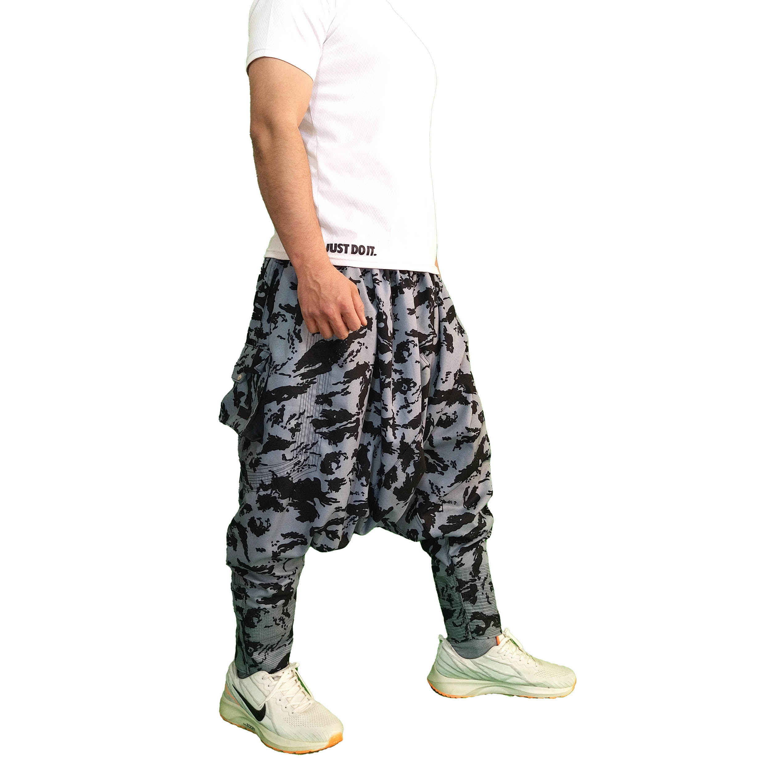 传统库尔德裤——灰色 Palangi 沙瓦尔裤