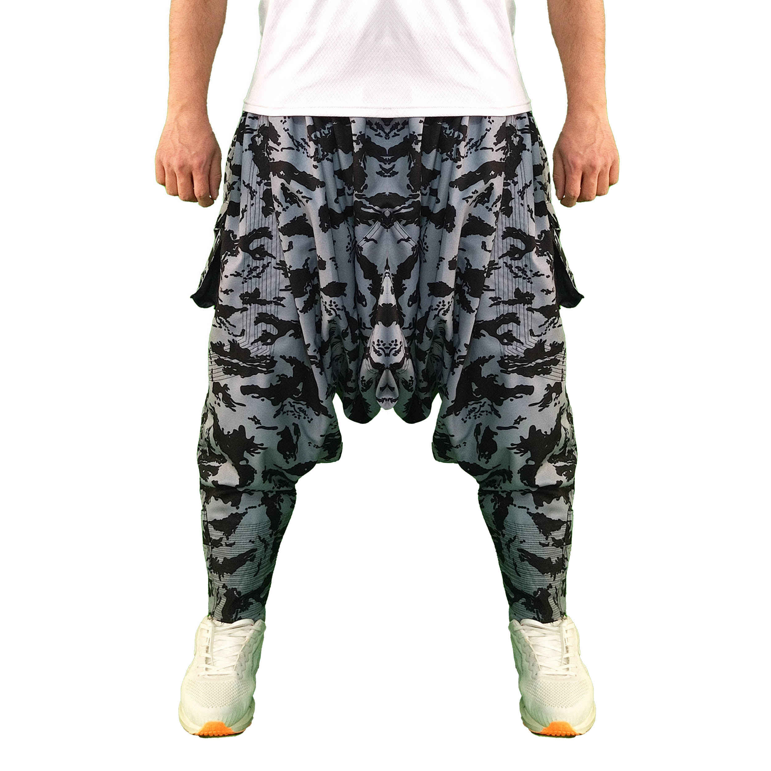 Main image of 传统库尔德裤——灰色 Palangi 沙瓦尔裤