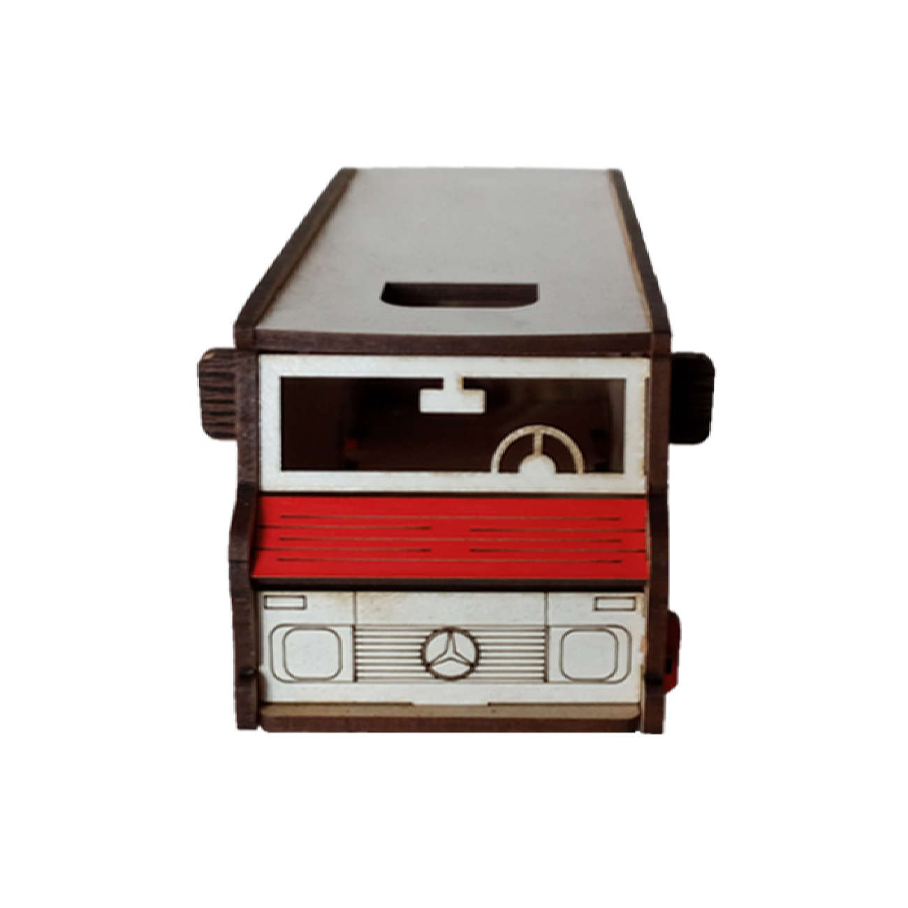 3D木质拼图模型套件——巴士