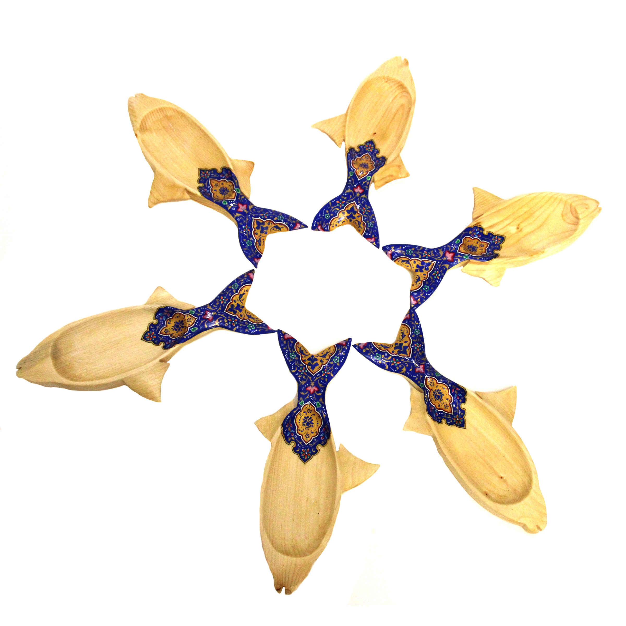 Main image of 木制哈夫特·辛套装——诺鲁兹传统鱼形设计