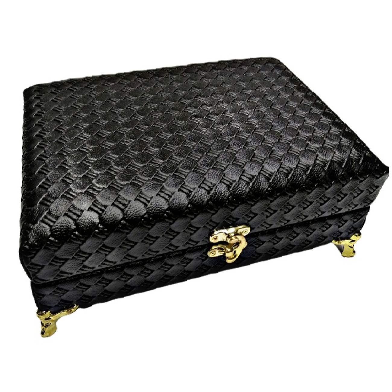 Main image of 木质缝纫工具收纳盒 – 仿皮装饰