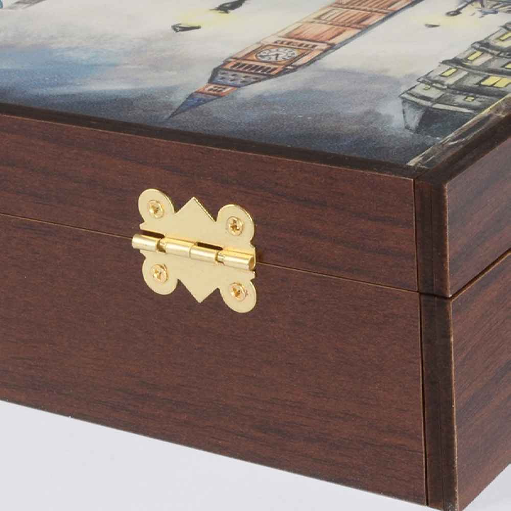 传统图案茶叶盒 – 四格