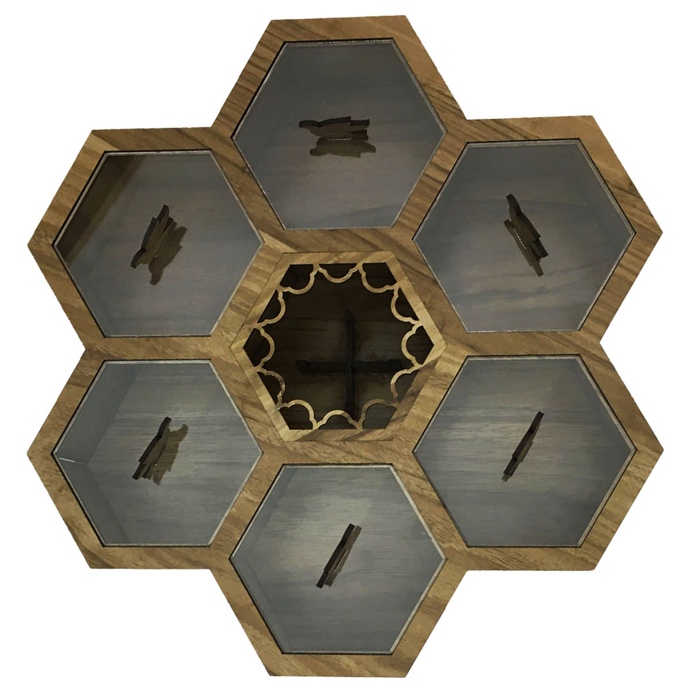 Main image of 六格茶叶收纳盒，带内置加热功能