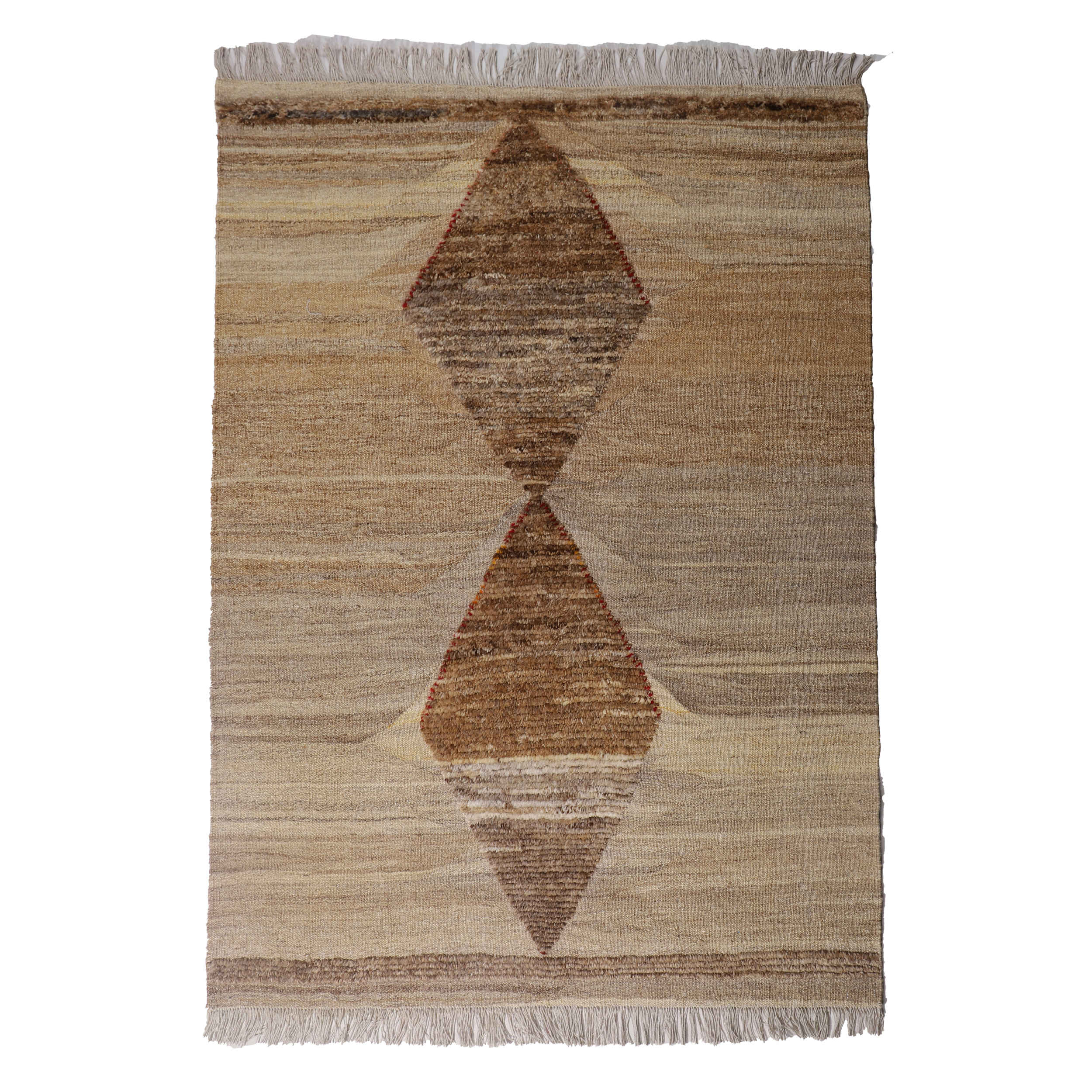 Main image of 正宗波斯羊毛基利姆地毯 手工编织于伊斯法罕 几何图案