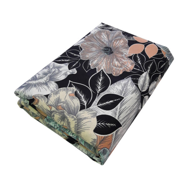 棉涤混纺床垫套 – 弹性、透气，花卉款 195×90 厘米