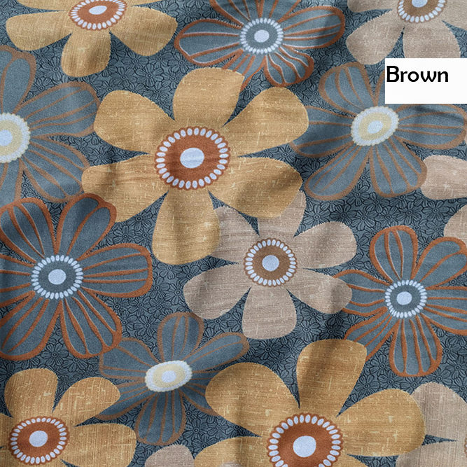 棉床垫套 – 弹性、透气,花卉图案带拉链 195×100 厘米