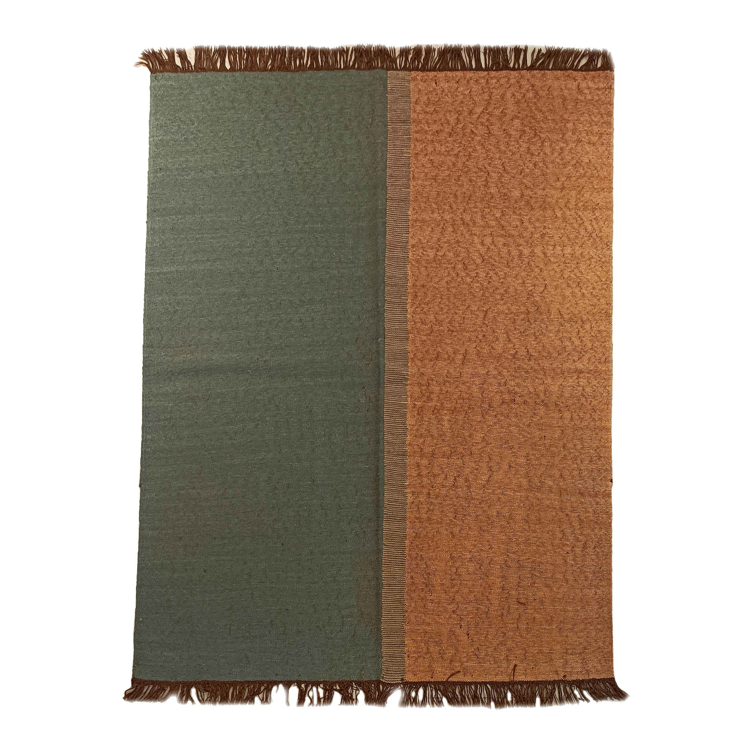 Main image of 真正波斯羊毛基利姆地毯 手工编织于呼罗珊 绿棕色