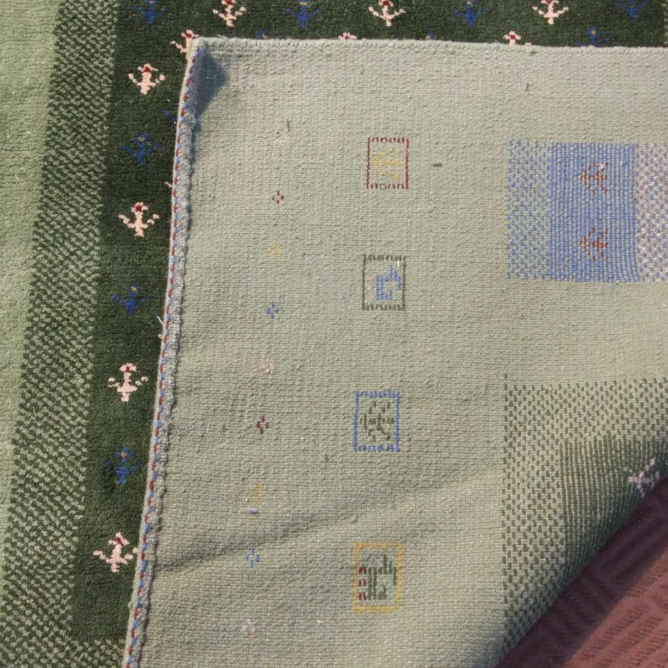 波斯加贝地毯 羊毛 手工编织于法尔斯 卡什库里 动物图案