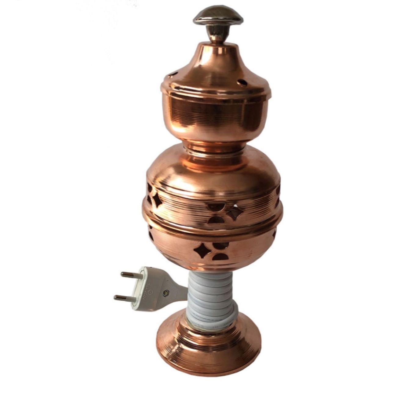 Main image of 电动 Bakhoor 与 Esfand 烟熏炉 – 铜质表面