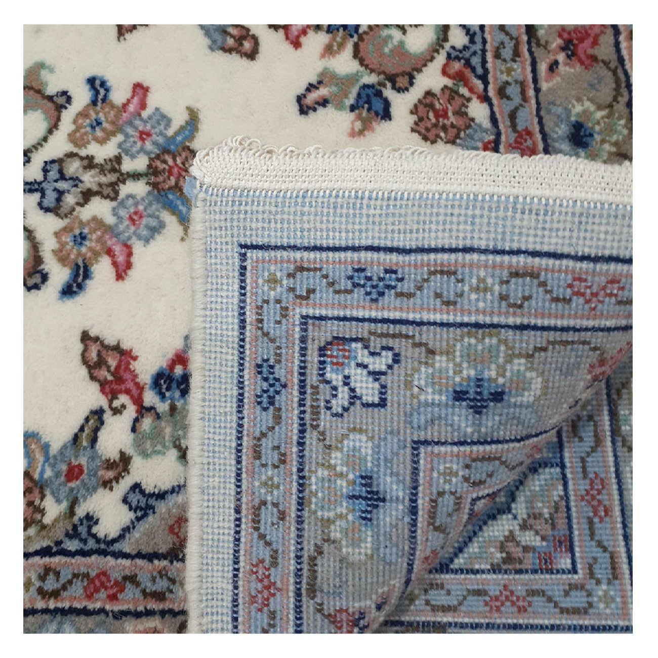 波斯羊毛地毯,原创手工结制,有边框花卉