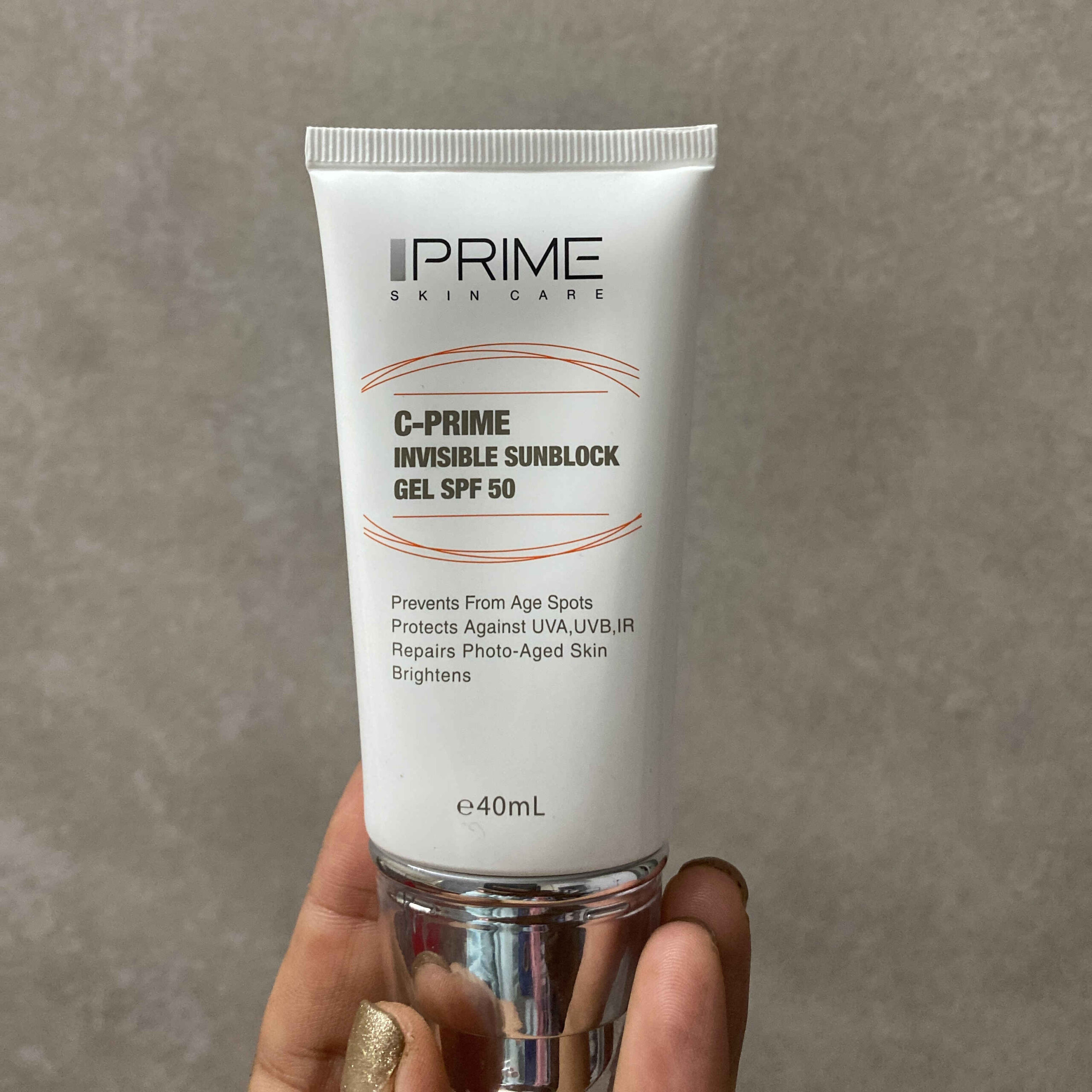 Prime Gel 防晒霜 SPF50 C-Prime 型号，适合所有肤质