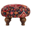 Thumbnail 3: 传统红色天鹅绒波斯脚凳，木质脚架