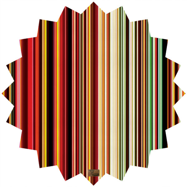 天鹅绒桌布 – 波斯优雅多边形条纹款