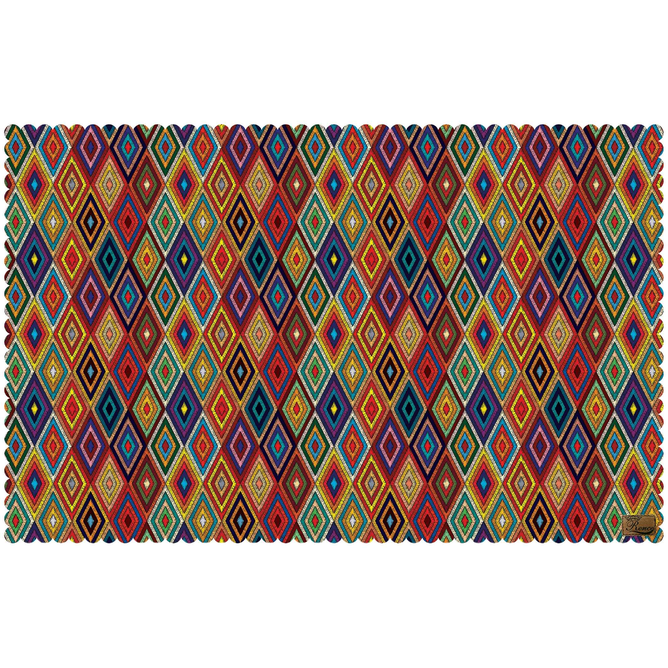 Main image of 天鹅绒桌布 – 波斯优雅菱形设计