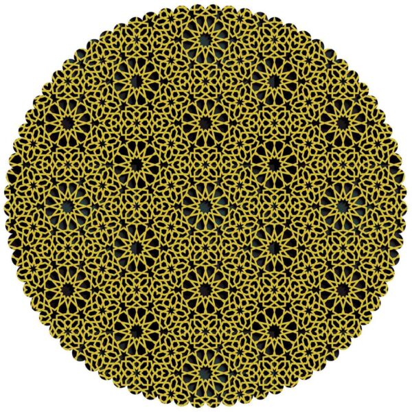 天鹅绒桌布 – 日晕图案，用于餐桌装饰