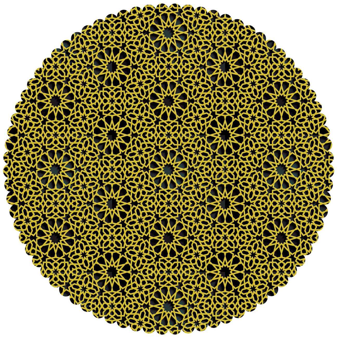 Main image of 天鹅绒桌布 – 日晕图案，用于餐桌装饰