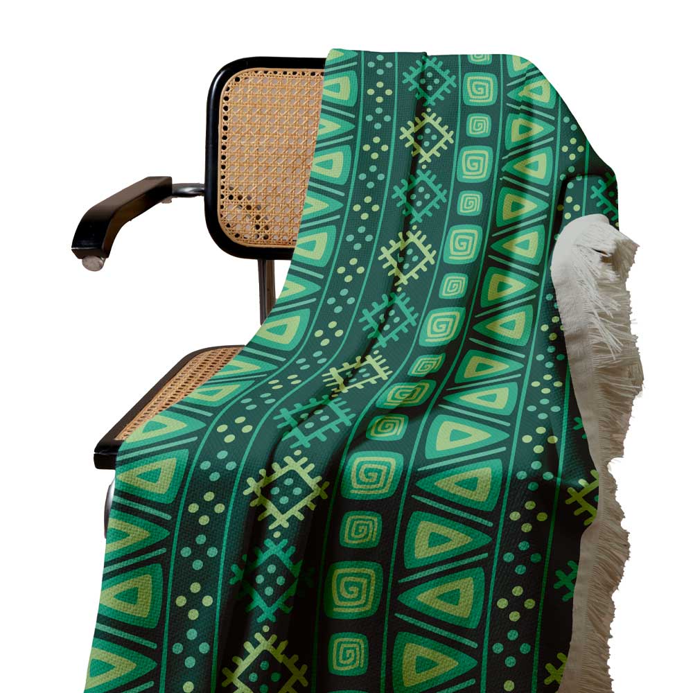 天鹅绒沙发毯 – 柔软轻盈,几何图案款