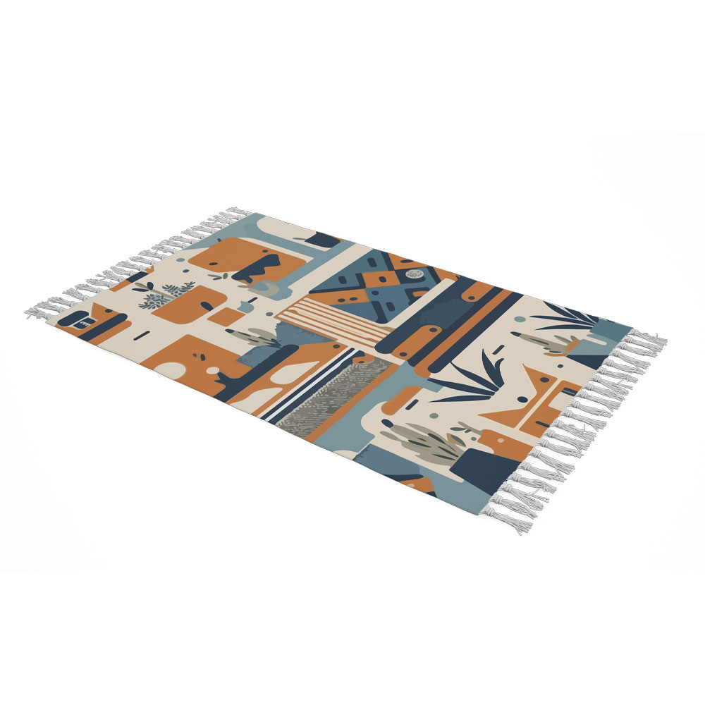 天鹅绒沙发毯 – 柔软轻盈,抽象款