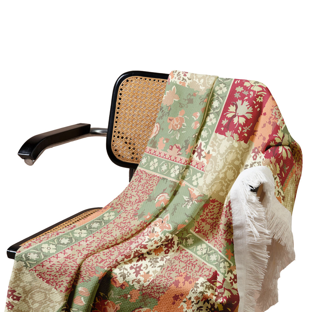 天鹅绒沙发毯 – 柔软轻盈,花卉款