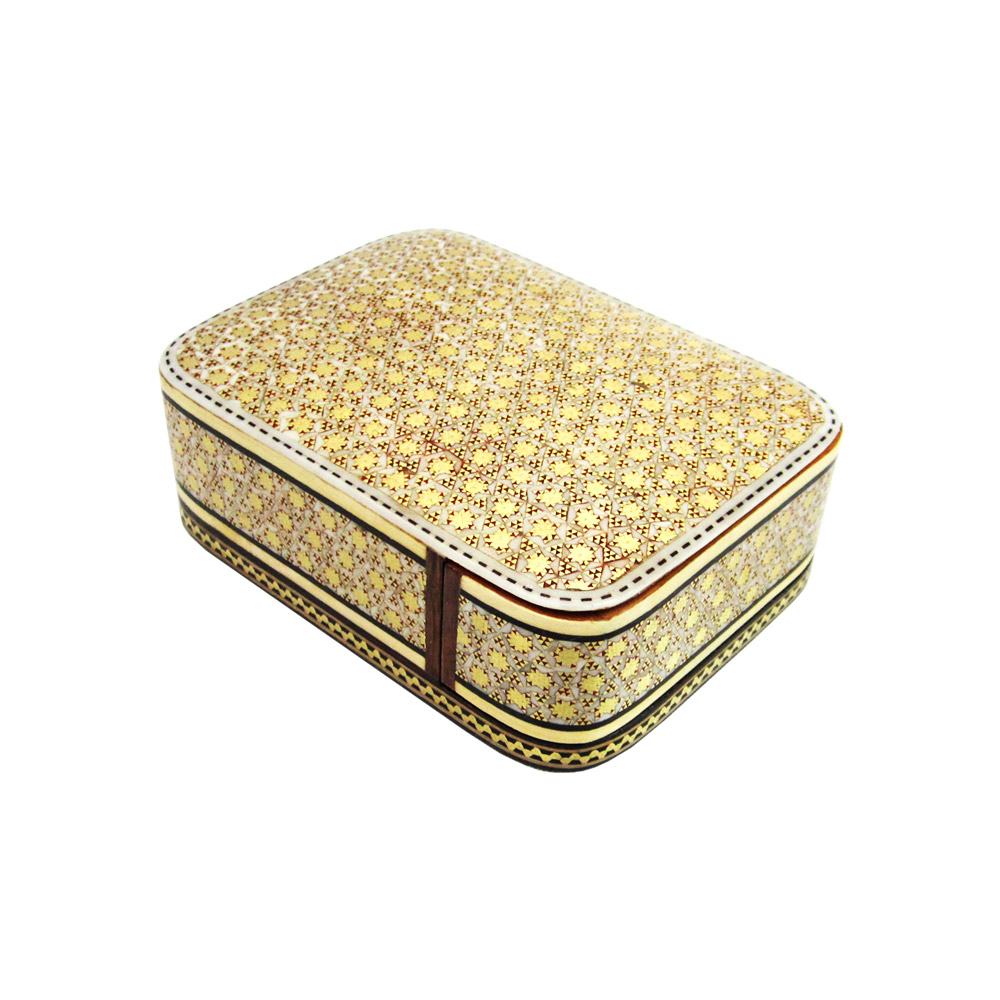 Main image of 波斯木质扑克牌盒 – 哈塔姆珐琅优雅款