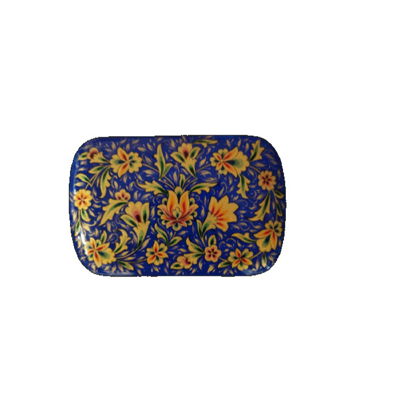 Main image of 波斯木质扑克牌盒 – 哈塔姆珐琅花卉款