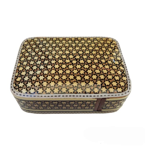 波斯木质扑克牌盒 – 哈塔姆珐琅星星款