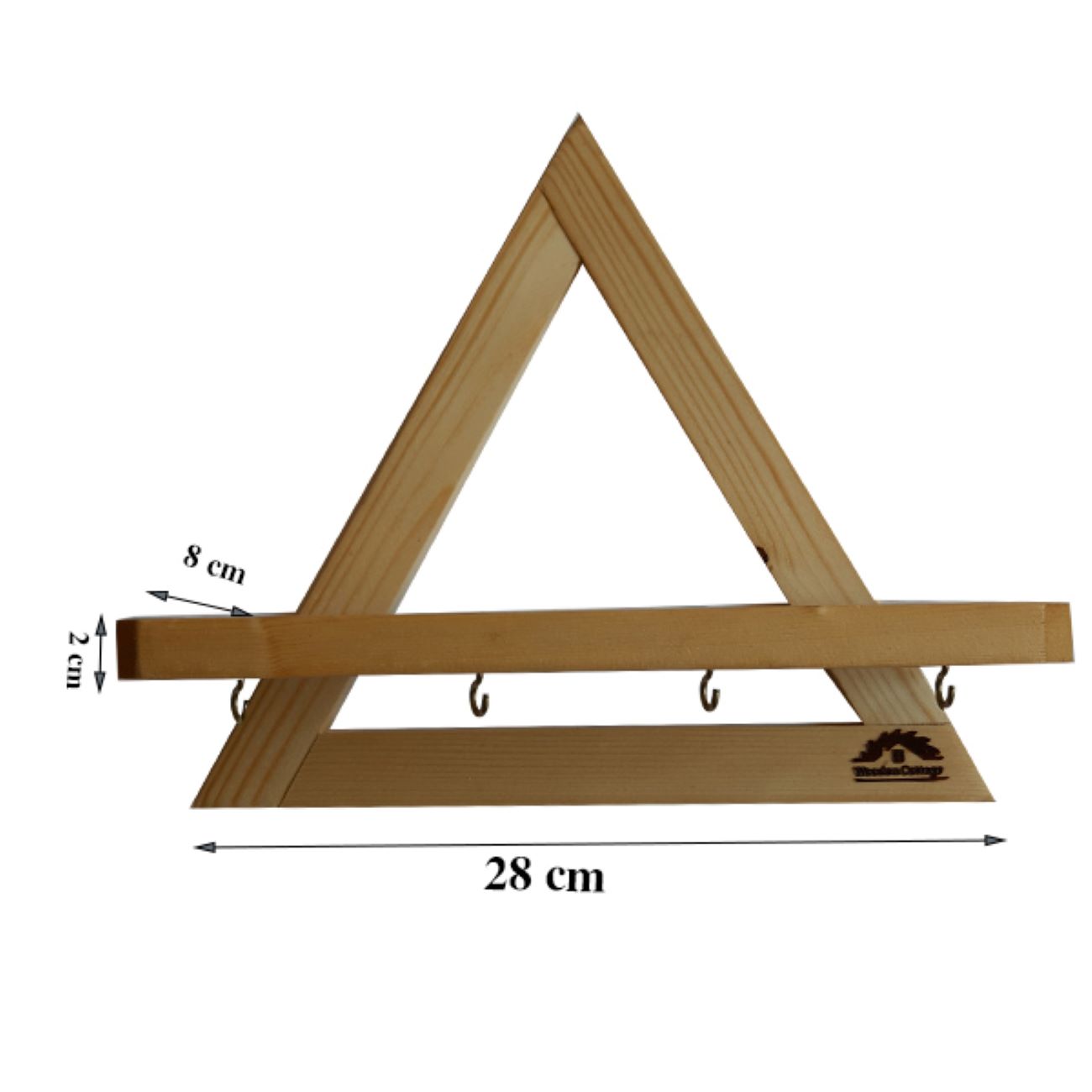 装饰性手工墙面钥匙挂架 – 4 钩