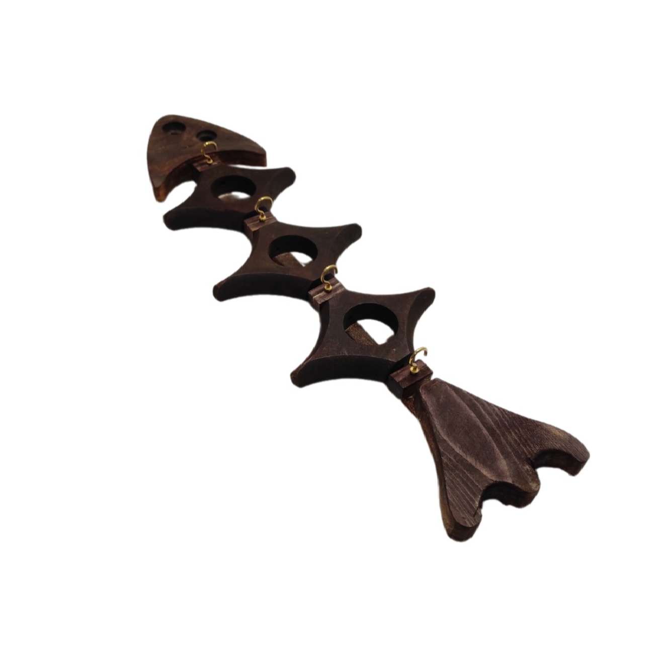 装饰性手工墙面钥匙挂架 – 鱼骨设计,用于家居