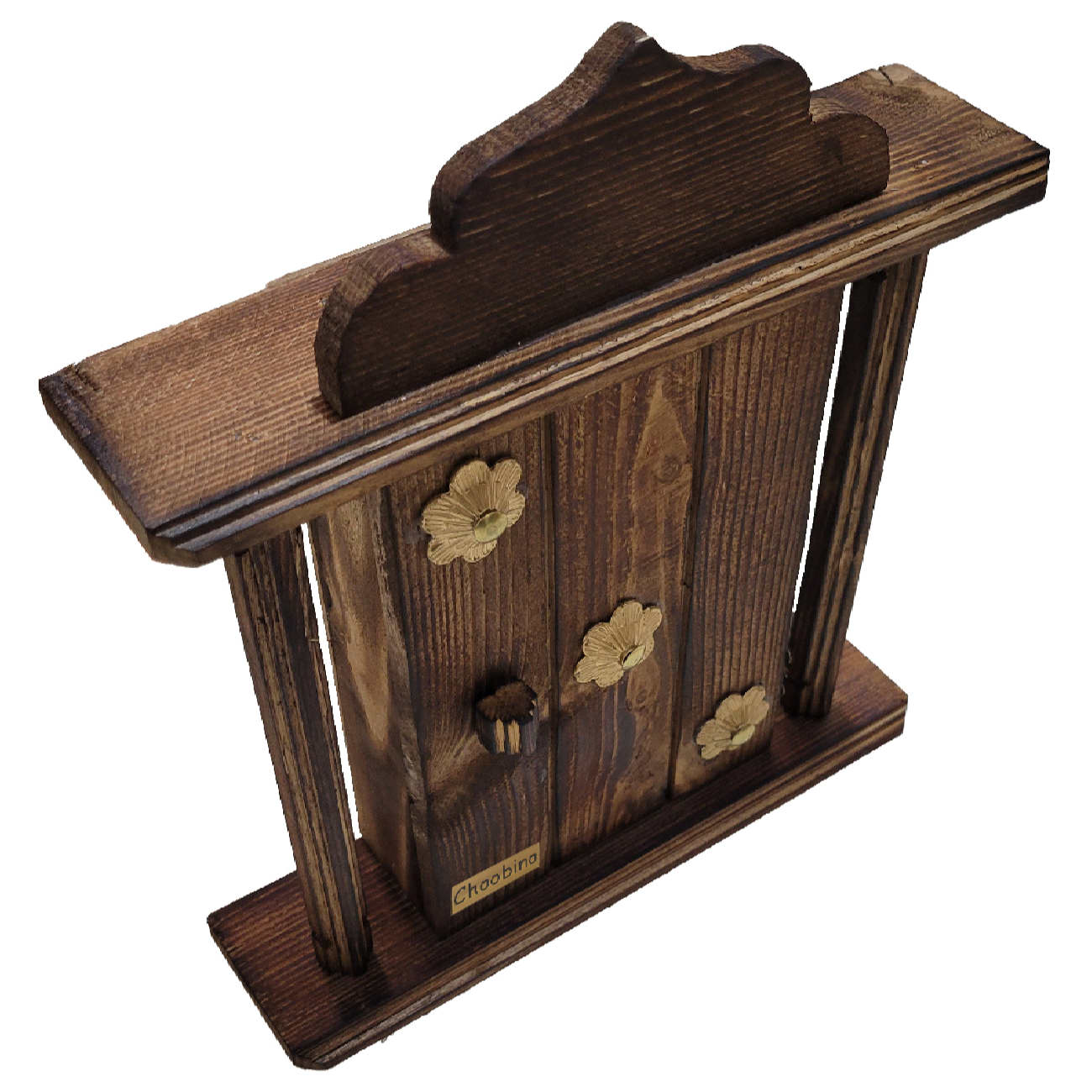 装饰性手工墙面钥匙挂架 – 花卉设计