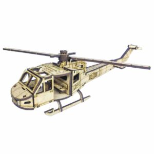49片木质3D拼图模型套件 – 直升机