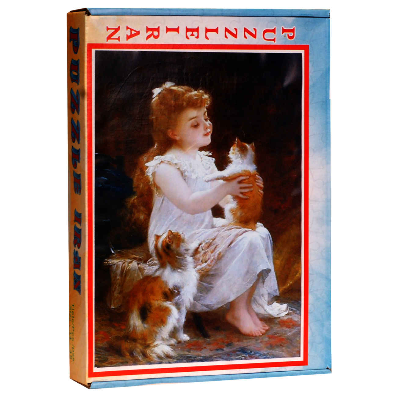 Main image of 500片拼图：与她的猫的女孩 —— 迷人趣味