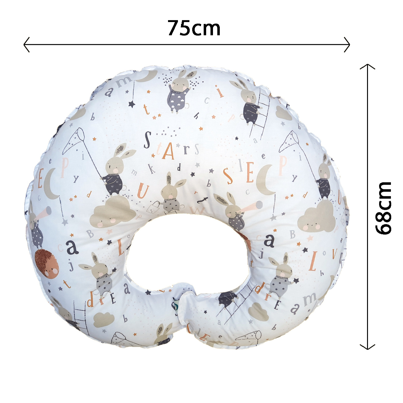 六件套纯棉婴儿床品 – 小兔图案