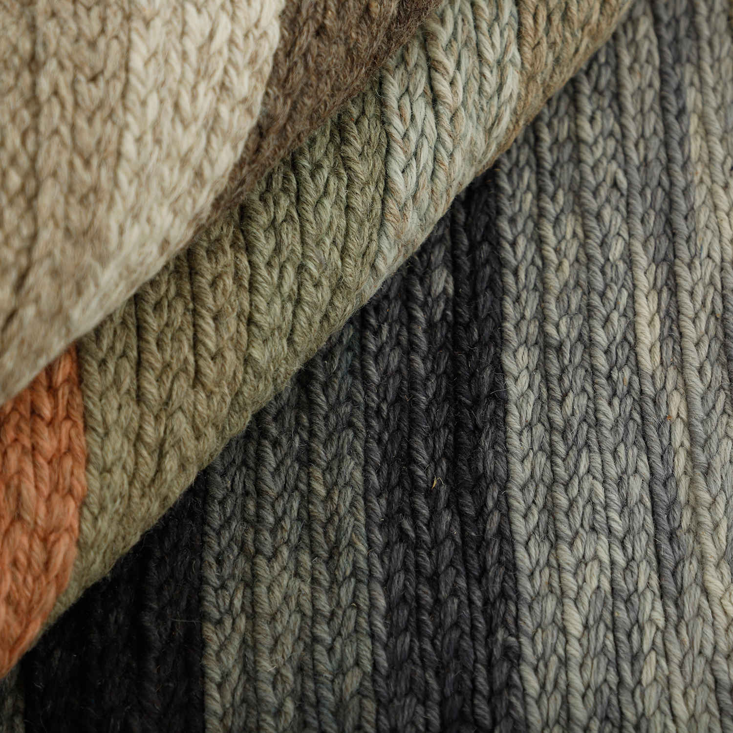 手工艺真正波斯加贝羊毛地毯 手工编织 条纹