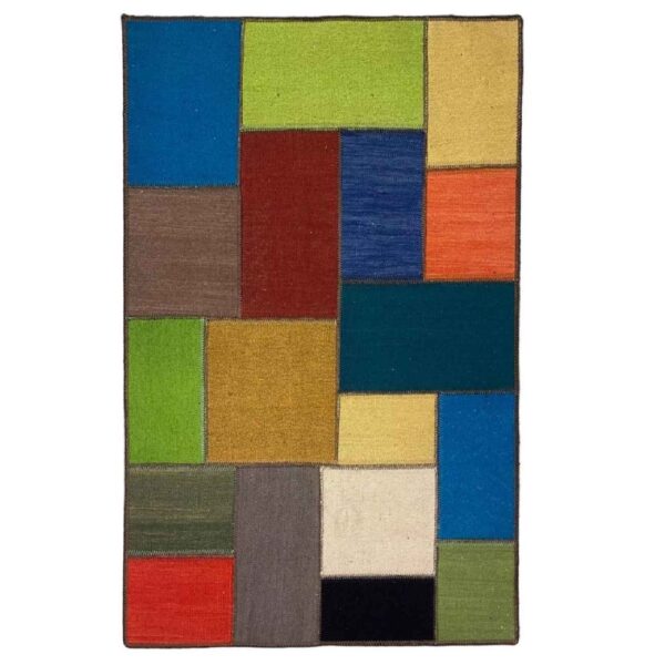 手工艺波斯羊毛基利姆地毯 手工编织 几何