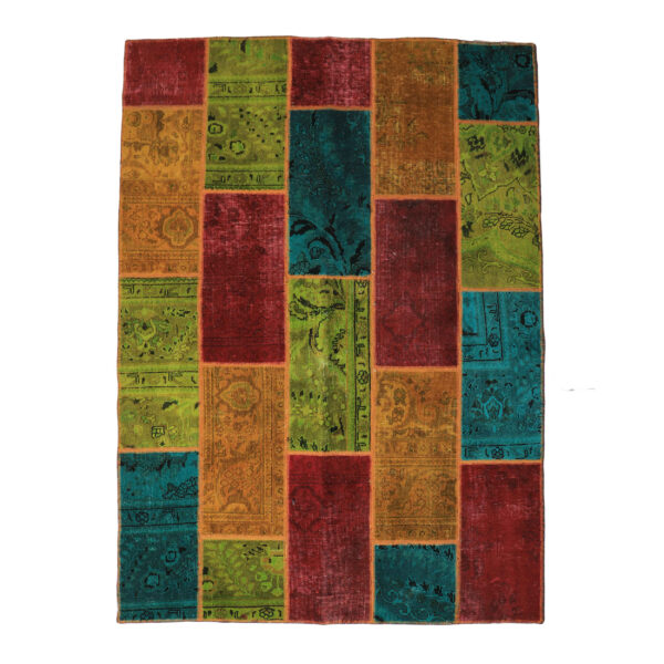 原创波斯羊毛地毯，手工结制，几何图案