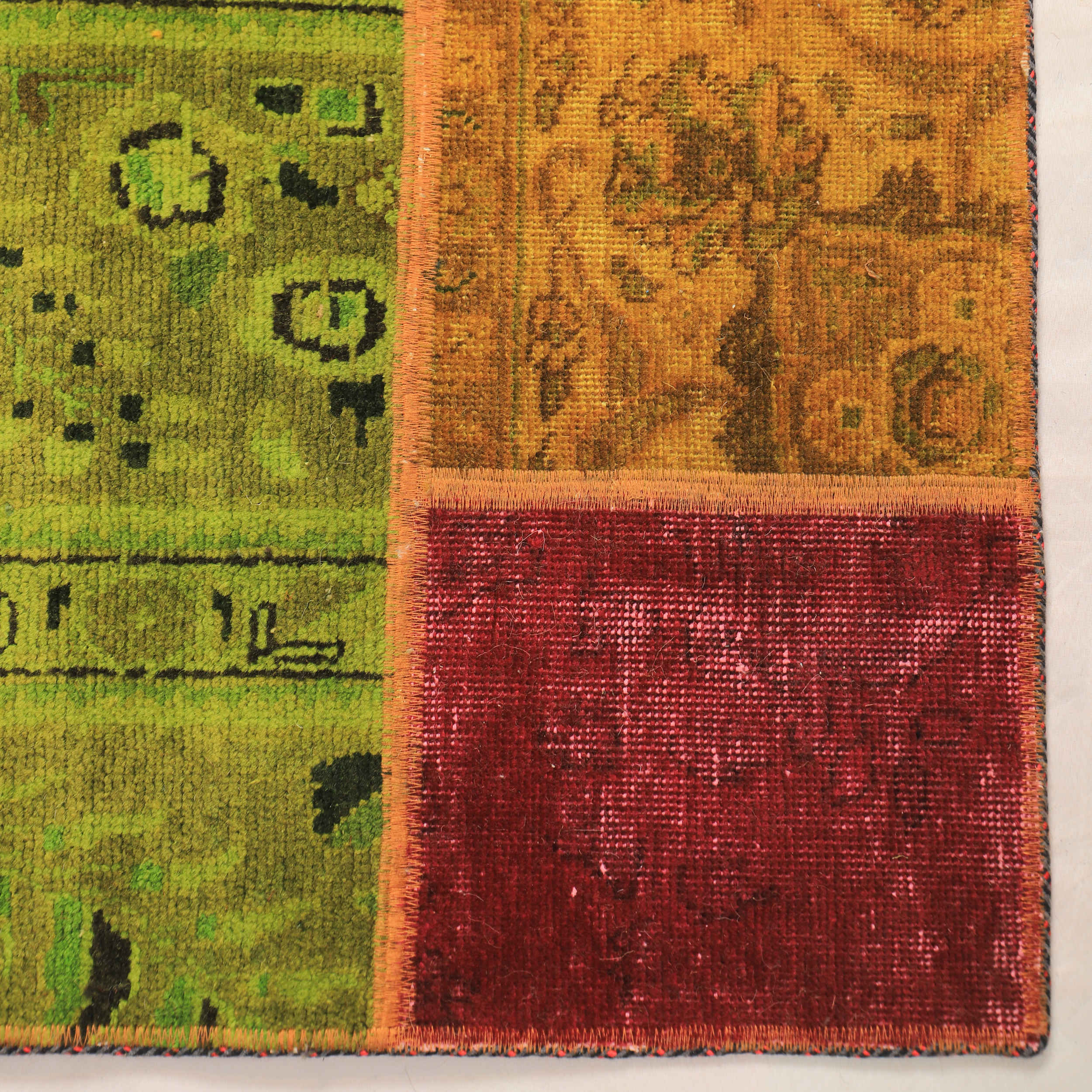 原创波斯羊毛地毯，手工结制，几何图案