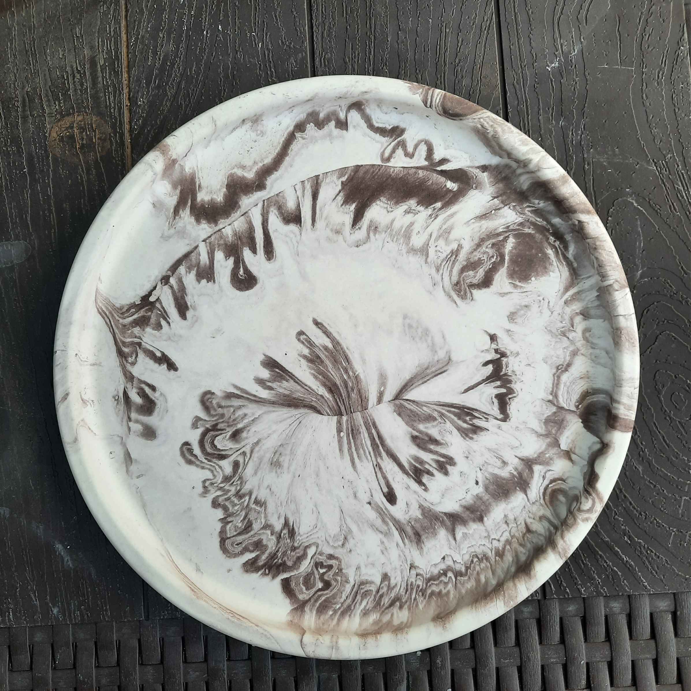 艺术混凝土托盘 – 手工树脂制作