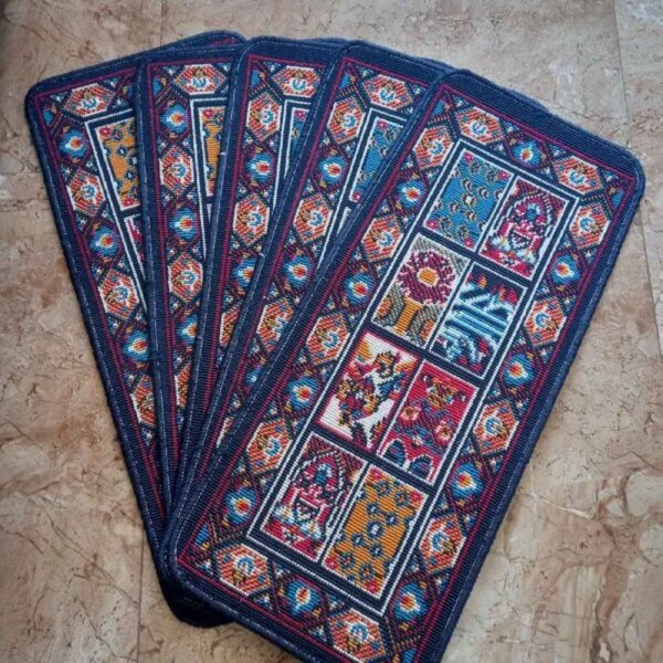 室内楼梯地毯踏步 – 防滑波斯风格，5片装