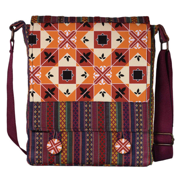 女款传统条纹斜挎肩包