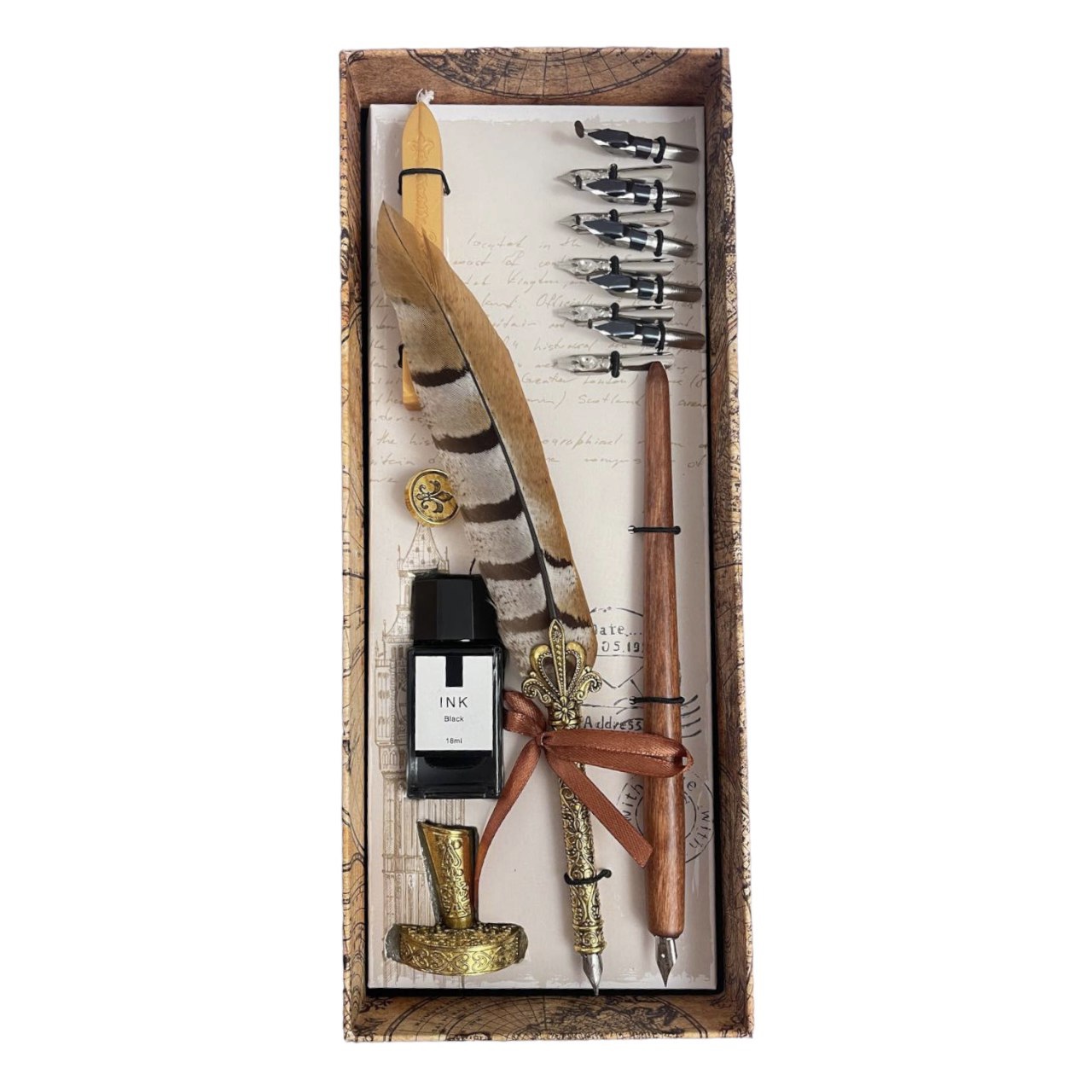 Main image of 野鸡羽毛笔套装 – 皇家设计款