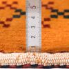 Thumbnail 3: 真正波斯加贝羊毛地毯 手工编织于法尔斯 有边框 橙色