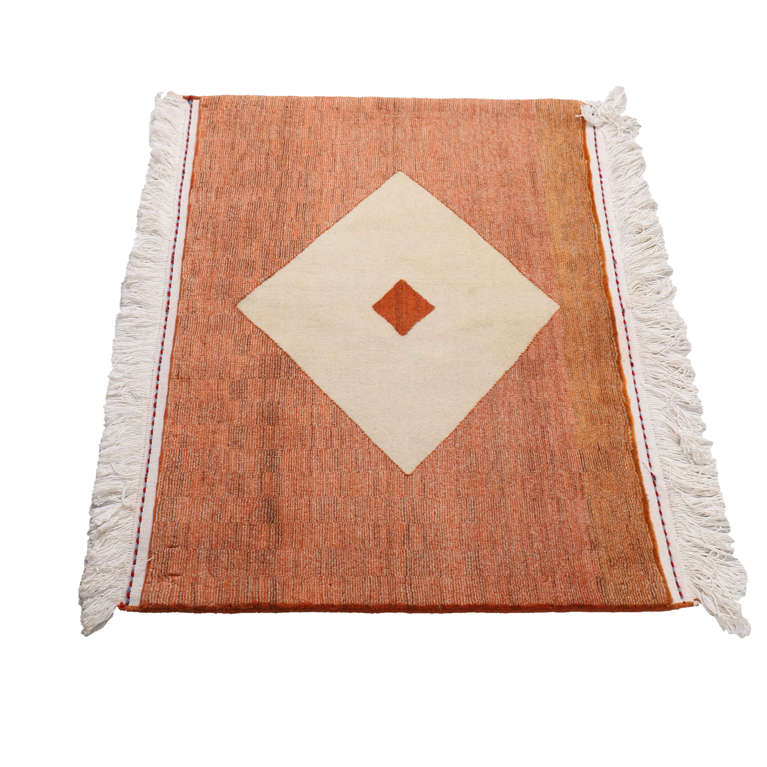 真正波斯加贝羊毛地毯 手工编织于法尔斯 几何